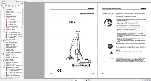 Sennebogen Crane 1.18 GB Electric Hydraulic Diagram, Operation manual, Spare Parts List PDF 7