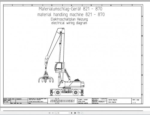 Sennebogen Material Handler 375 MB Electric Hydraulic Diagram PDF 2