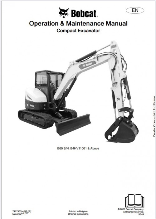 Bobcat Excavator Q4.2022 Schematic, Operation Service Manual 8.13 GB PDF (2)