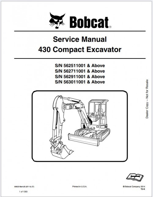 Bobcat Excavator Q4.2022 Schematic, Operation Service Manual 8.13 GB PDF (3)