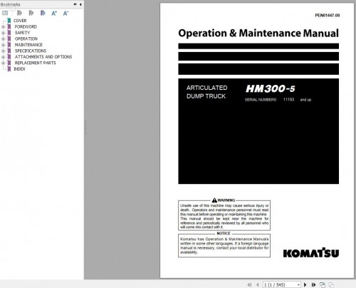 Komatsu Dump Truck HM Series 2024 PDF Operation and Maintenance Manual, Field Assembly Instruction 4