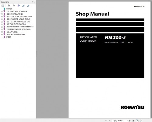 Komatsu Dump Truck HM Series 2024 PDF Shop Manual 2