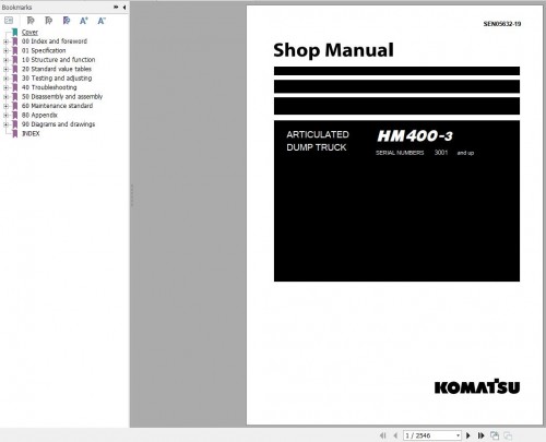 Komatsu Dump Truck HM Series 2024 PDF Shop Manual 5