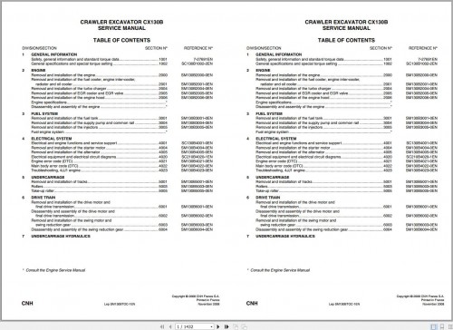 Case Crawler Excavator CX130B Service Manual SC130B1002 2EN (1)