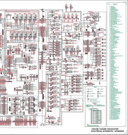 Case Crawler Excavator CX210B CX240B Electrical and Hydraulic Schematic (1)