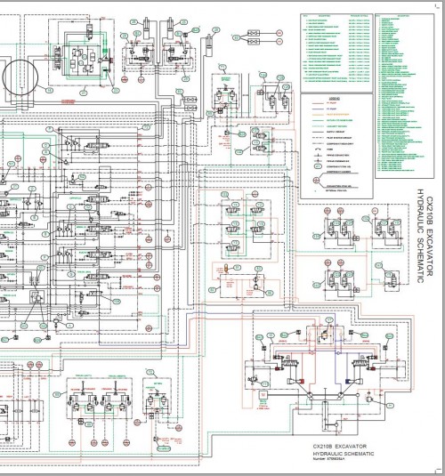 Case Crawler Excavator CX210B CX240B Electrical and Hydraulic Schematic (2)