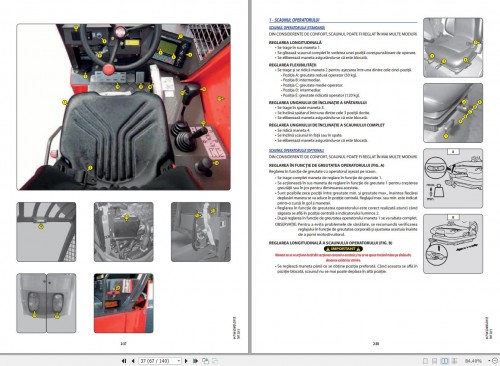 Manitou Forklift TMT25I to TMT25S 4W Series 2 E3 Operator Manual 647186 RO 1