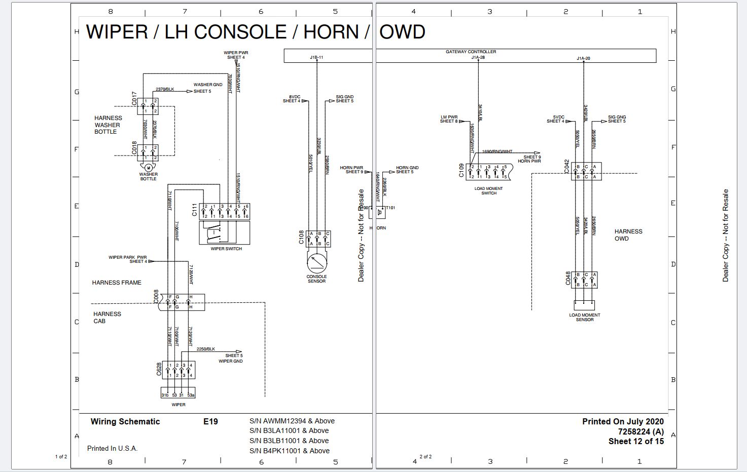 Bobcat Excavator E19 Electrical Hydraulic Schematic | Auto Repair ...