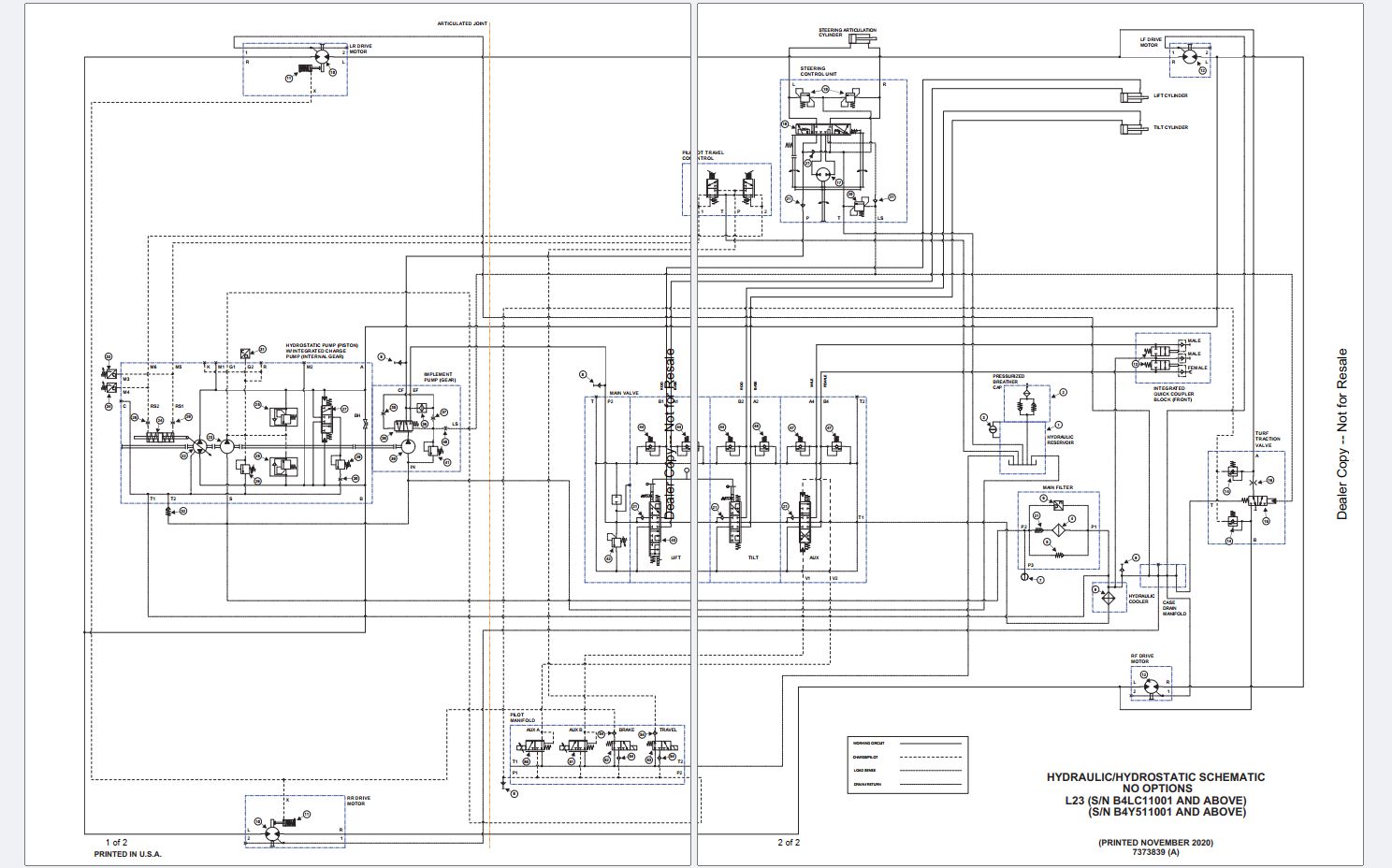 Bobcat Loader Articulated L23 Electrical Hydraulic Schematic | Auto ...