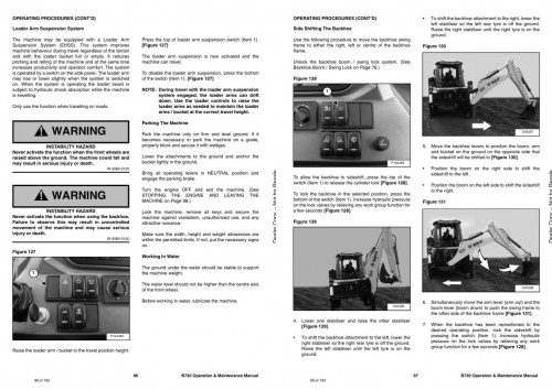 Bobcat Backhoe Loader B730 Operation Maintenance Manual 1