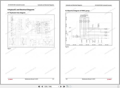 Sany-Crawler-Hydraulic-Excavator-SY245H-SY265C-Maintenance-Manual-Electrical-Hydraulic-Diagrams-3.jpg