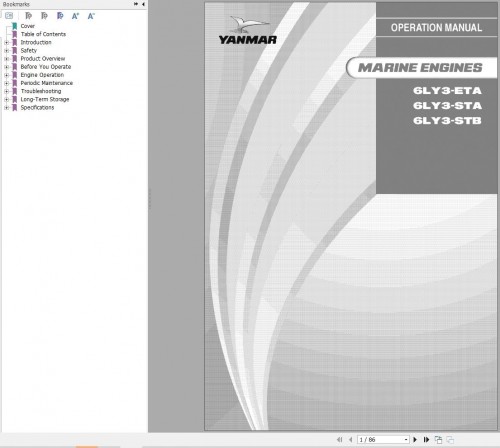 Yanmar Marine Engine 6LY3 ETA 6LY3 STA 6LY3 STB Operation Manual