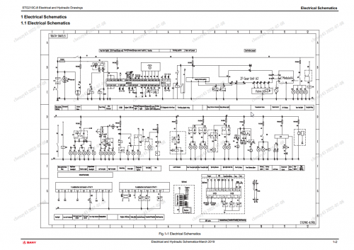Sany Motor Grader STG210C 8 Electrical and Hydraulic Schematics (2)