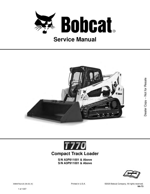 Bobcat Loader T770 Service Manual | Auto Repair Manual Forum - Heavy