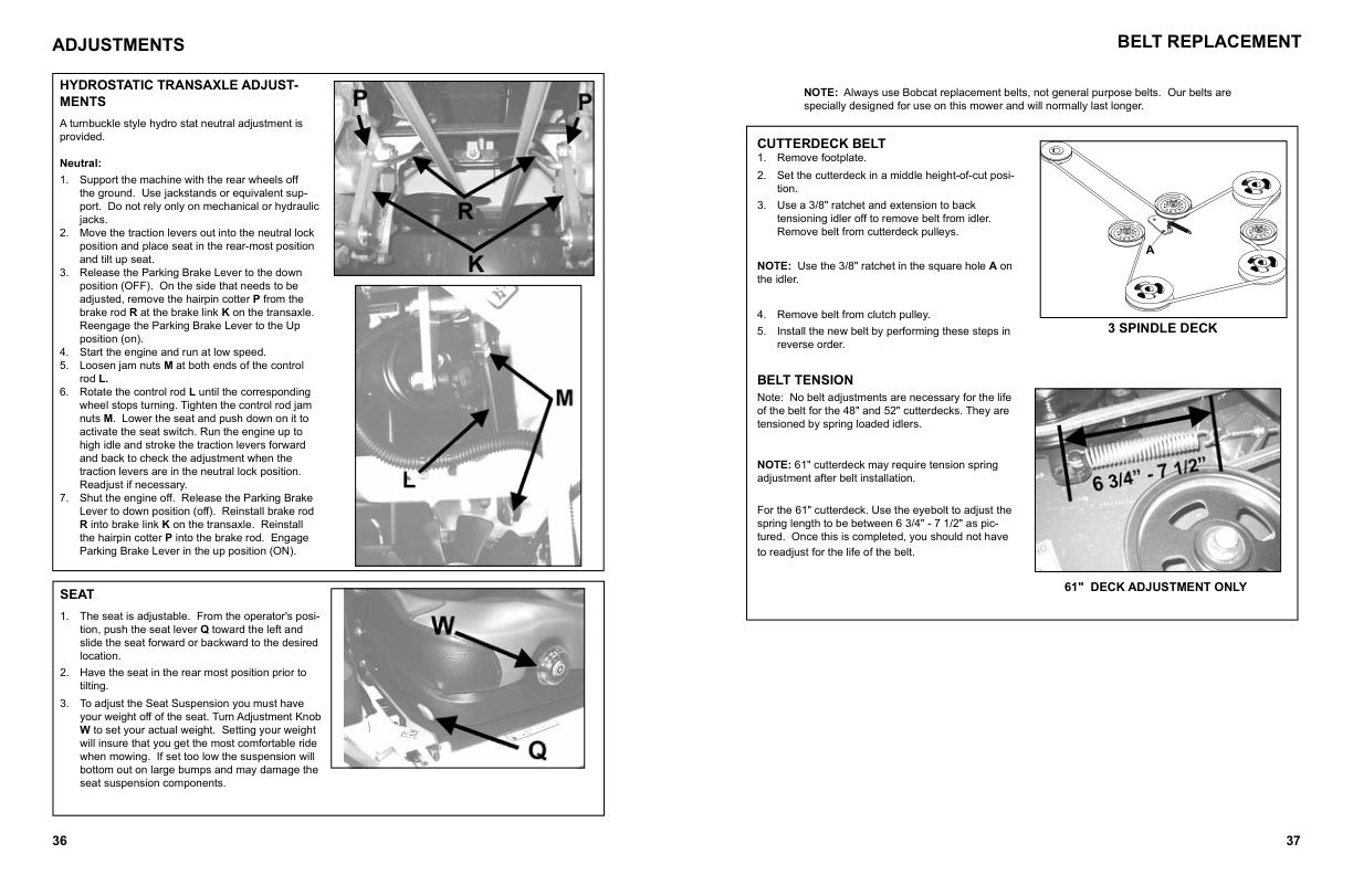 Bobcat Mower ZT3500 Operation Maintenance Manual 4178849rev0 enUS ...