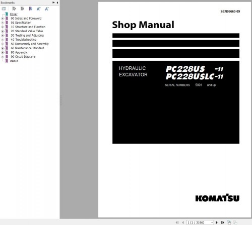 Komatsu Hydraulic Excavator Updated 2024 10.7 GB PDF Shop Manual 5
