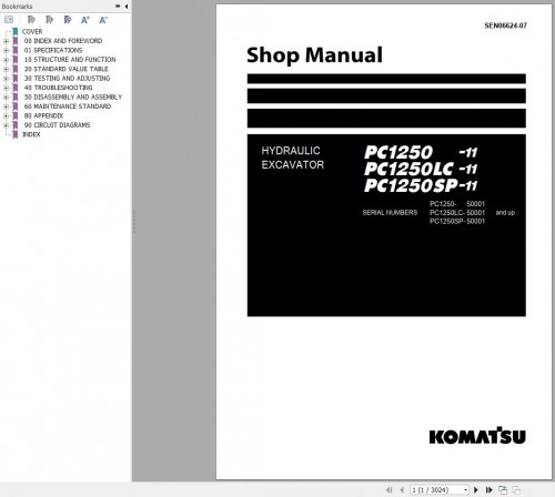 Komatsu Mining Excavator Update 2024 2.38 GB PDF Shop Manual 3