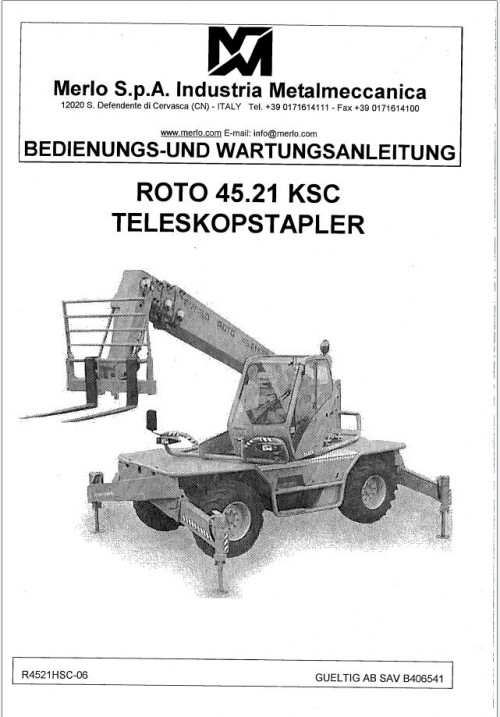 Merlo Roto KSC R45.19 R45.21 R50.16 Service Manuals, Schematics 2024 2