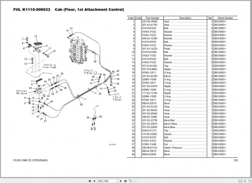 Komatsu Hydraulic Excavator PC200 10M0 Parts Book YEPB200400 (2)