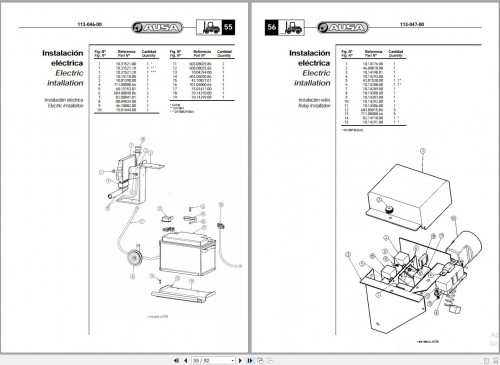 AUSA Forklift Collection Part List PDF 3
