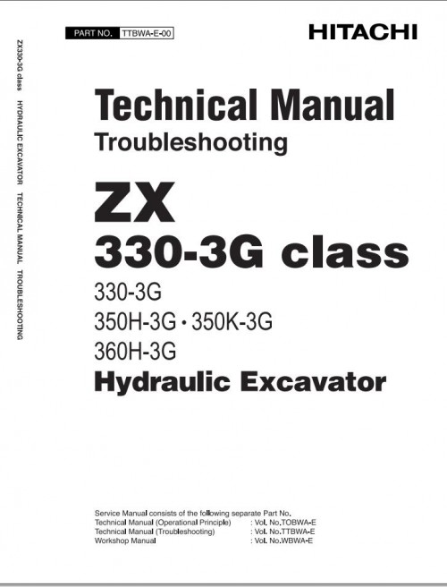 Hitachi Excavator ZX330 3G to ZX360H 3G Technical Manual (1)