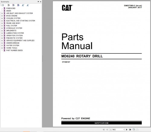 Caterpillar MD6240 495HR2 Schematic and Parts Catalog (1)