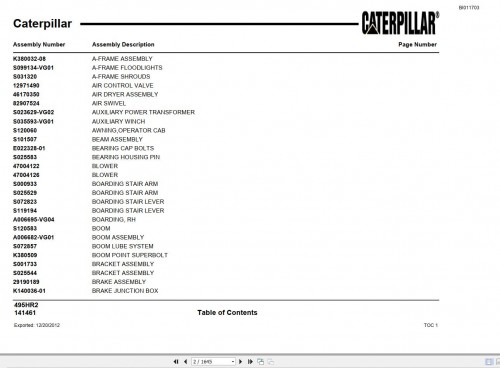 Caterpillar MD6240 495HR2 Schematic and Parts Catalog (3)