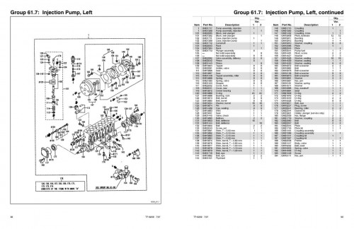 Mitsubishi Diesel Engine S16R Series Kohler D1600 D1820 D2000 Service Parts Manual TP 6259 2