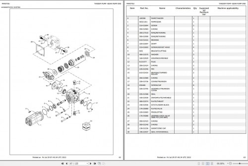 004 Manitou Compact Loader 1340R R134 Parts Manual 50112799A 1
