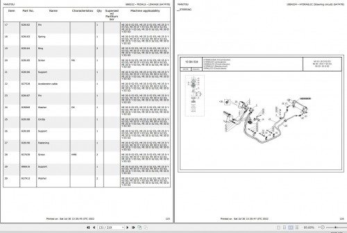 043 Manitou Forklift MI 20 D Y E3 S3 Parts Manual 647478 1