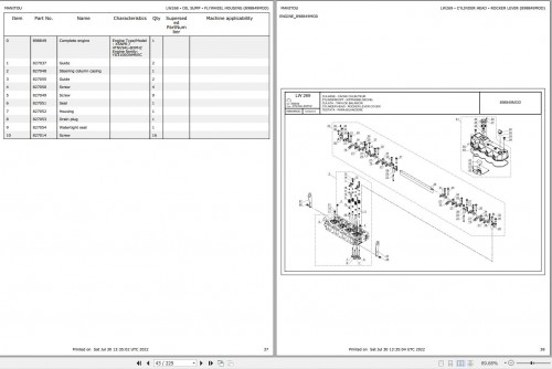 046 Manitou Forklift MI 25 D S2 E3 Parts Manual 647478 1