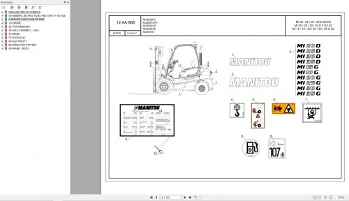 053 Manitou Forklift MI 30 G S2 Parts Manual 647478