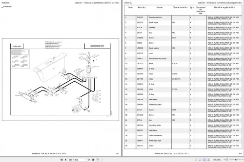071 Manitou Forklift MSI 40T 50T Turbo Evolution S2 E3 Parts Manual 647394 1