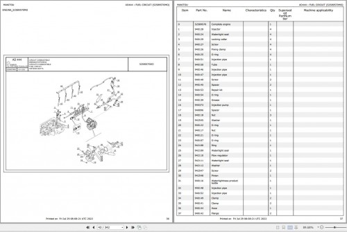 072 Manitou Forklift MT 1135 100D ST5 S1 MT 1335 100D ST5 S1 Parts Manual 647761 1