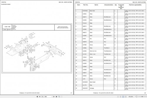 078 Manitou Forklift TMT X 25 S 4W K E3 S2 Parts Manual 647908 1