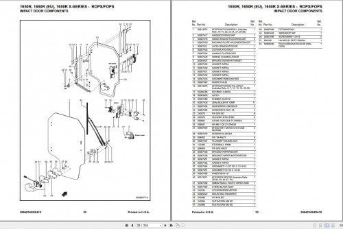 085 Manitou Skid Steer Loader 1650R Parts Manual 50940345E 1