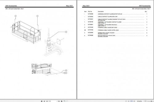 101 Manitou Work Platforms 120SE3 Parts Manual 52764555 1