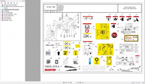 103 Manitou Work Platforms 160 ATJ RC 4RD ST5 S2 Parts Manual 647910