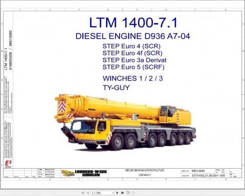 Liebherr Crane LTM 1400 7.1 Electrical Hydraulic & Pneumatic Diagrams (1)