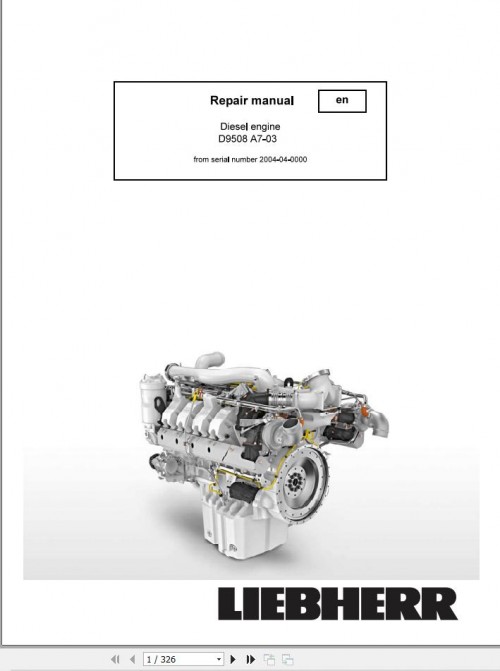 Liebherr Crane LTM 1400 7.1 Drive Assembly Diesel Engine Manual (1)