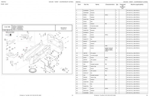 Manitou Platform ATJ 60 E S1 Parts Catalog 647800 1