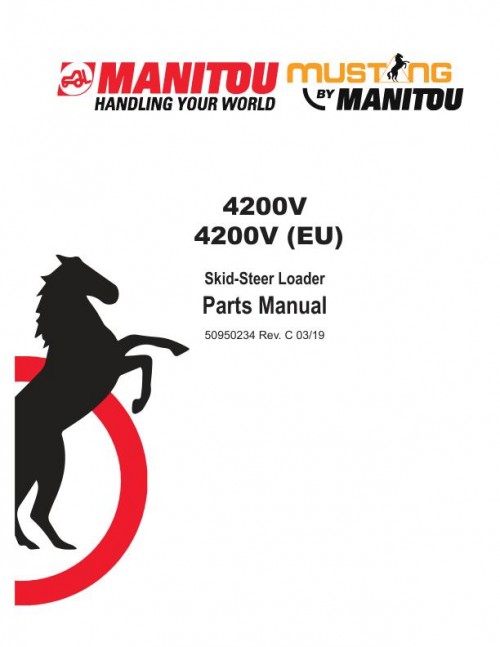 Manitou Skid Steer Loader 4200V Parts Manual 50950234C