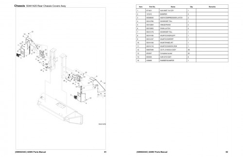 Manitou Skid Steer Loader 4200V Parts Manual 50950234C 1