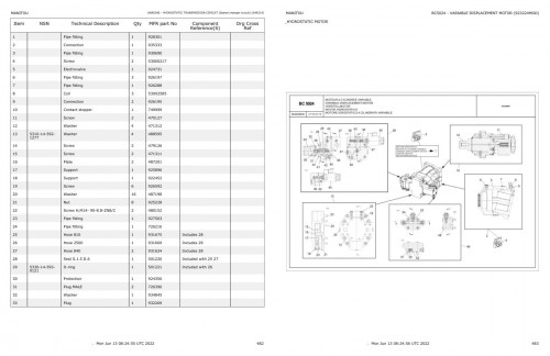 Manitou Telehandler MHT X 10130 129M ST3A S1 NZDF Parts Catalog 52717366MOD 1