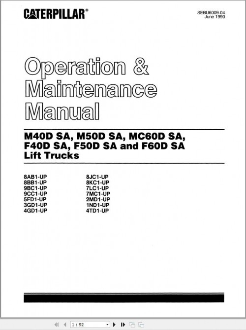 Caterpillar CAT MCFA Operation Parts Service Manual and Schematics PDF 04 (2)