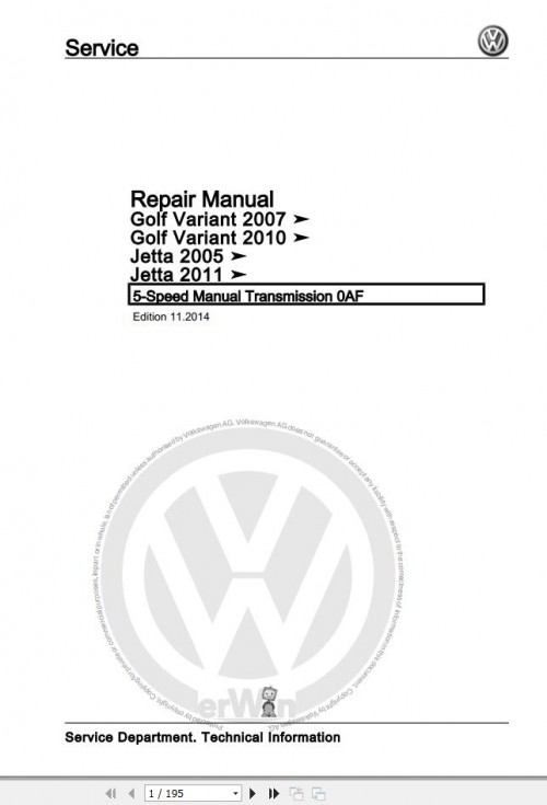 028 Volkswagen Jetta 16 Workshop Manual 2011