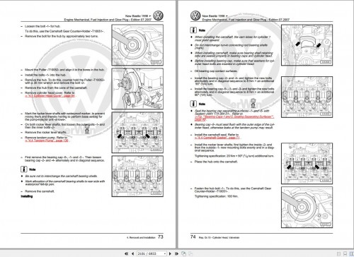 046 Volkswagen New Beetle Convertible 1Y Workshop Manual 2003 2010 2