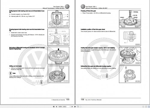 046 Volkswagen New Beetle Convertible 1Y Workshop Manual 2003 2010 3