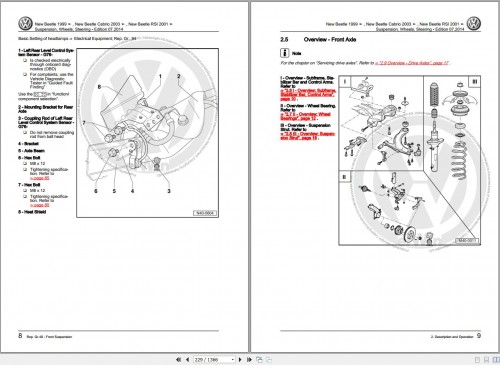 047 Volkswagen New Beetle RSI 9G1 Workshop Manual 2001 2003 1