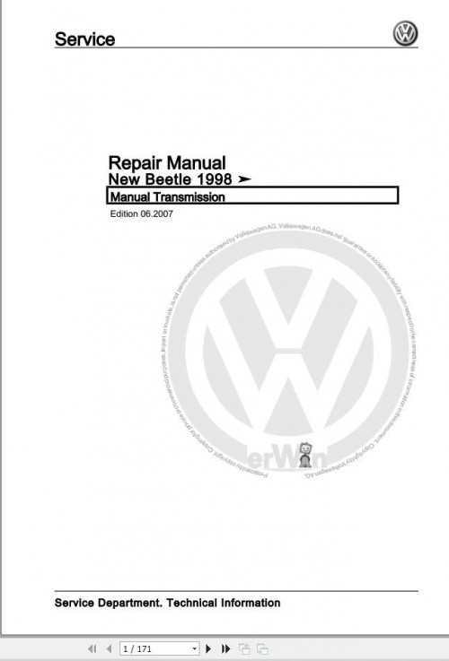 048 Volkswagen New Beetle Workshop Manual 2003